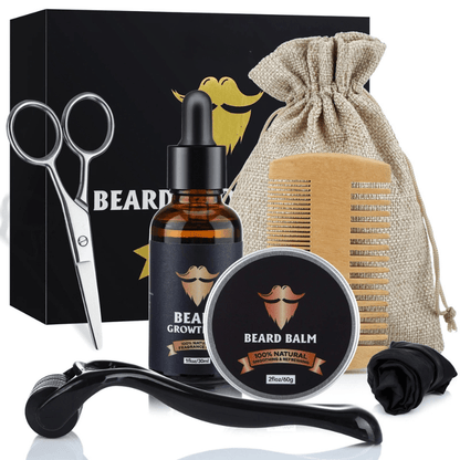 Kit de Croissance de Barbe Épais | Soins Complets pour Barbe Saine