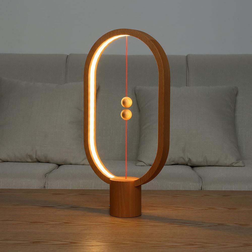 Lampe de Table en Bois Moderne | Interrupteur Magnétique et Design Élégant