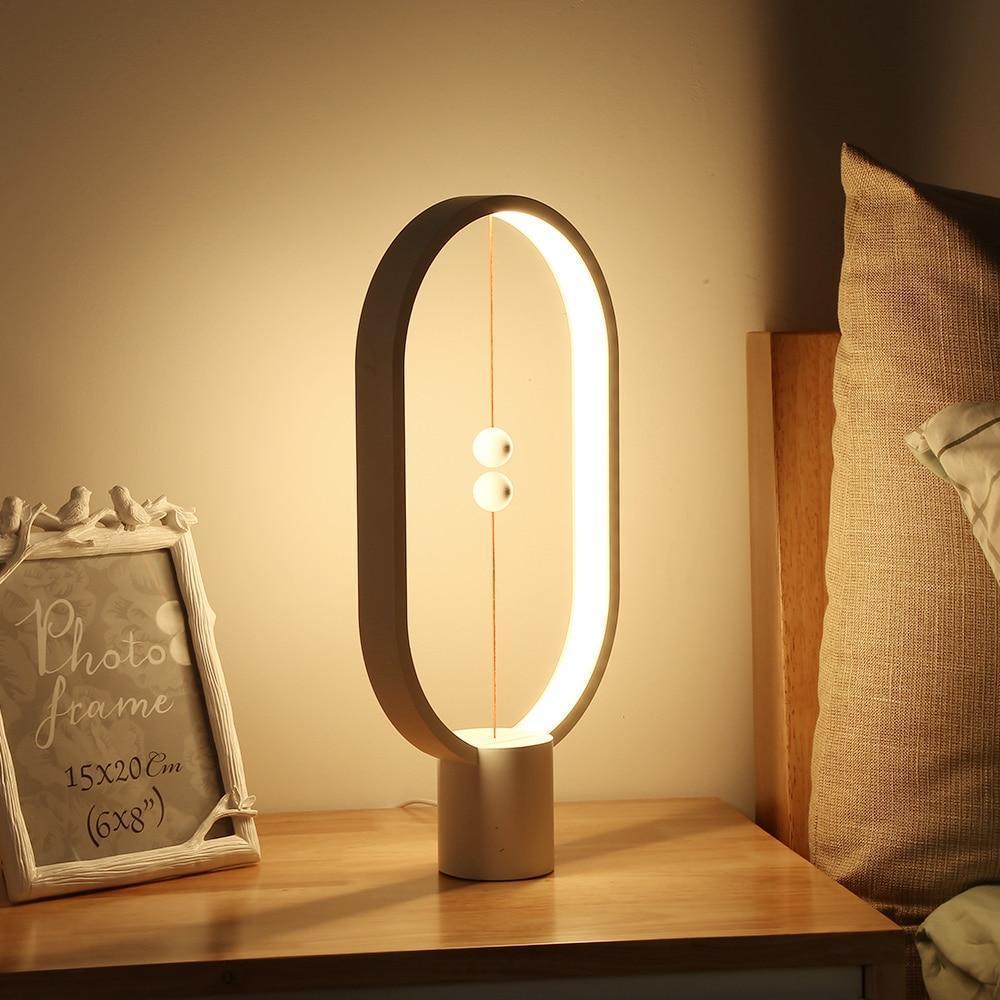 Lampe de Table en Bois Moderne | Interrupteur Magnétique et Design Élégant