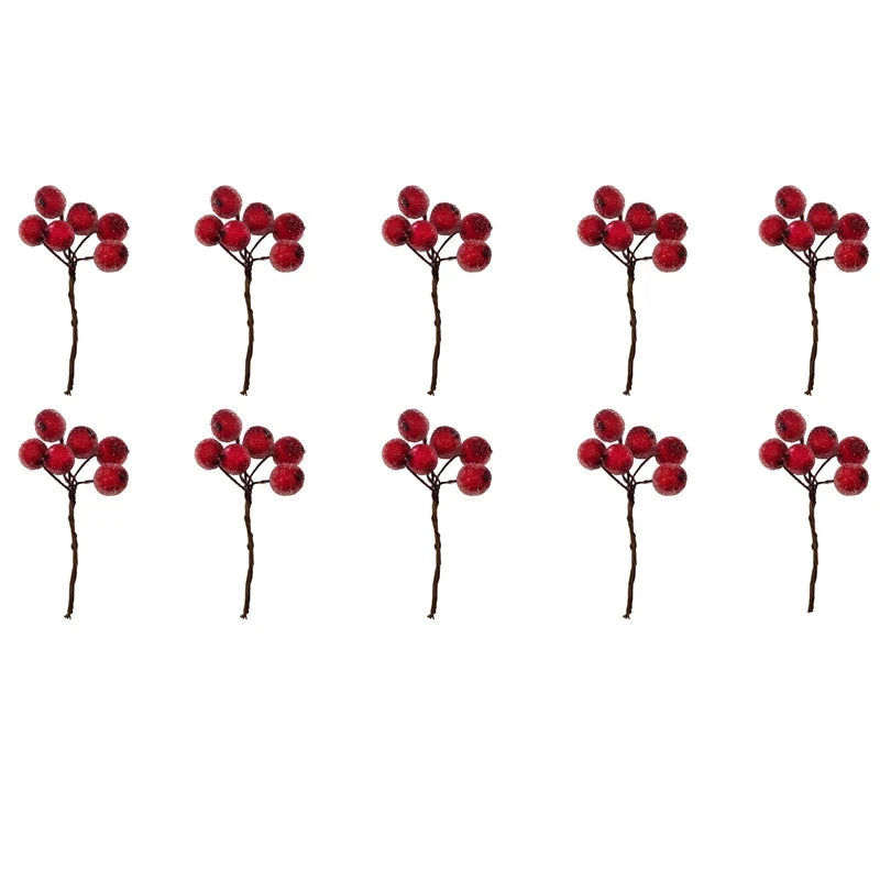 Bouquet de Baies de Noël Immitation | Décoration Festive de Haute Qualité