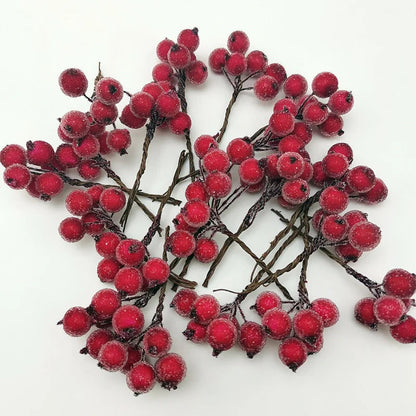 Bouquet de Baies de Noël Immitation | Décoration Festive de Haute Qualité