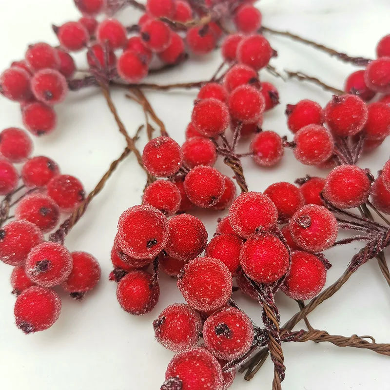 Bouquet de Baies de Noël Immitation | Décoration Festive de Haute Qualité