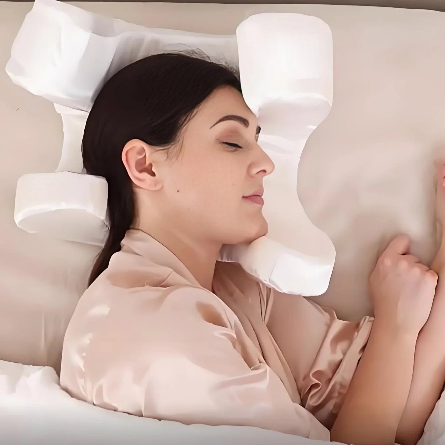 Oreiller Ergonomique en Mousse à Mémoire | Soutien Optimal pour Dormeurs Latéraux
