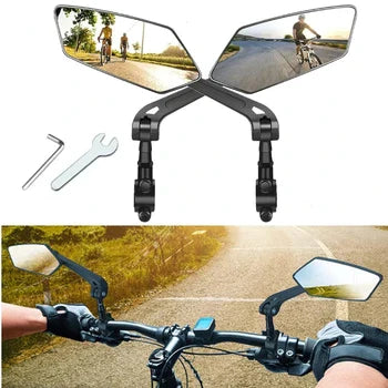 Miroir de Vélo Rétroviseur Rotatif | Visibilité Optimale et Sécurité Maximale