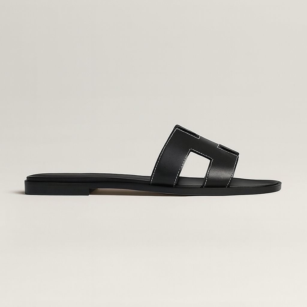 Sandales Plates en Cuir pour Femmes | Brides Ajustables et Semelle Ergonomique