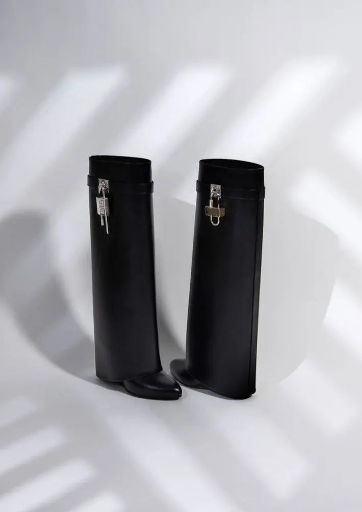 Bottes Noires Montantes pour Femmes | Élégance et Confort au Quotidien