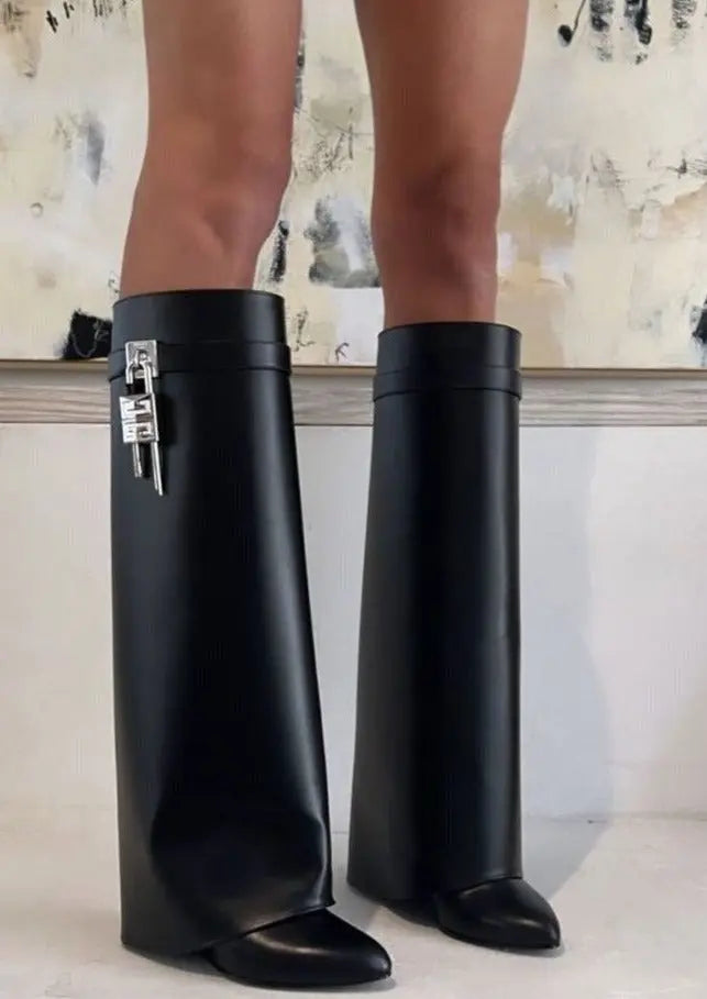 Bottes Noires Montantes pour Femmes | Élégance et Confort au Quotidien