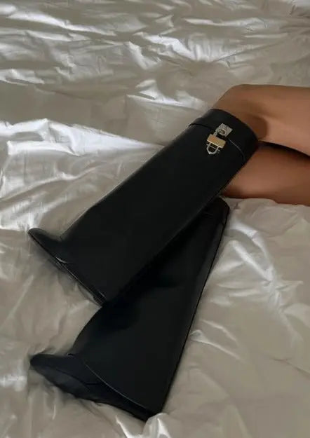 Bottes Noires Montantes pour Femmes | Élégance et Confort au Quotidien
