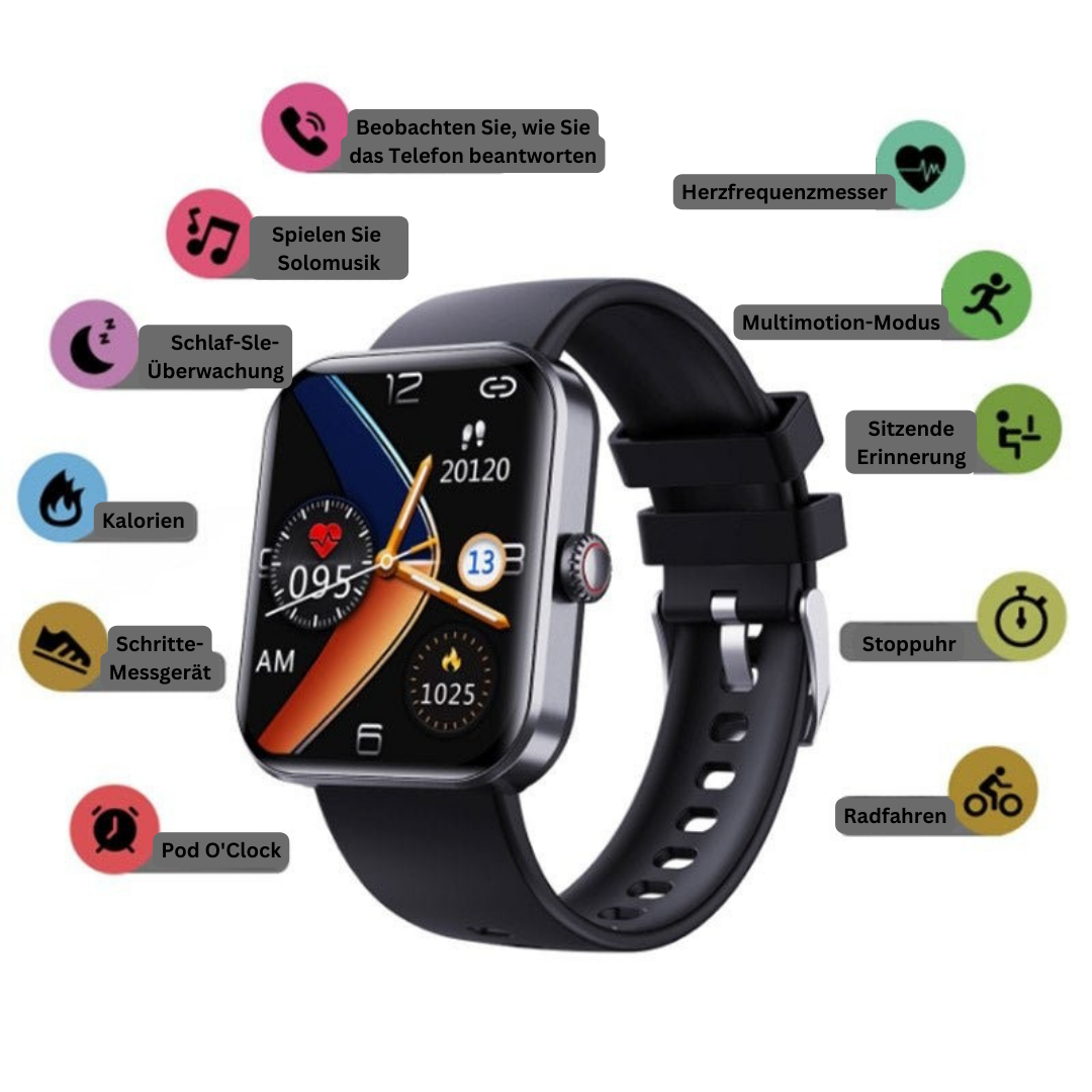 Montre de Glucose Non-Invasive | Suivi Complet de Santé Quotidien