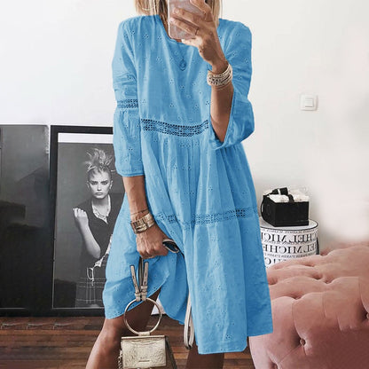Robe d'été en Dentelle Élégante | Style Maxi Confortable et Décontracté