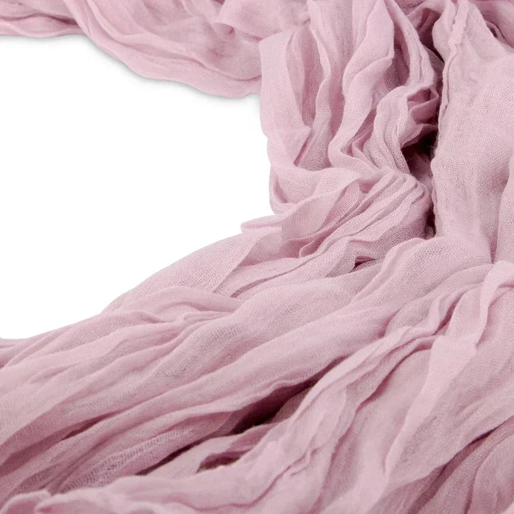 Chemins de Table en Gaze de Coton | Ensemble Élégant de 10 Pièces Plissées
