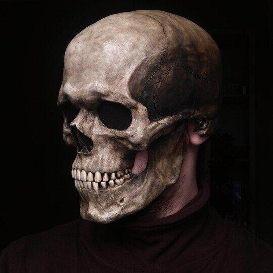 Masque de Crâne Réaliste Mobile | Idéal pour Halloween et Événements Thématiques