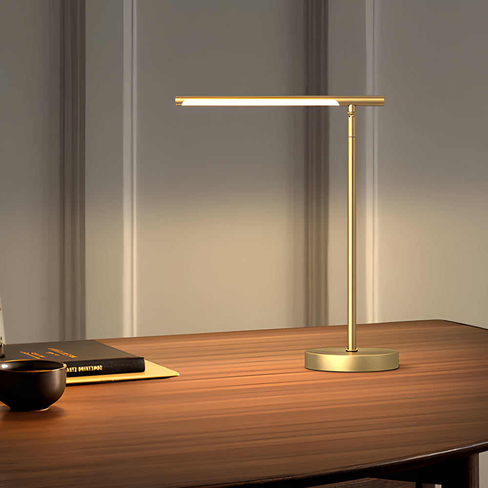 Lampe de Bureau LED Minimaliste | Éclairage Élégant avec Détails en Laiton