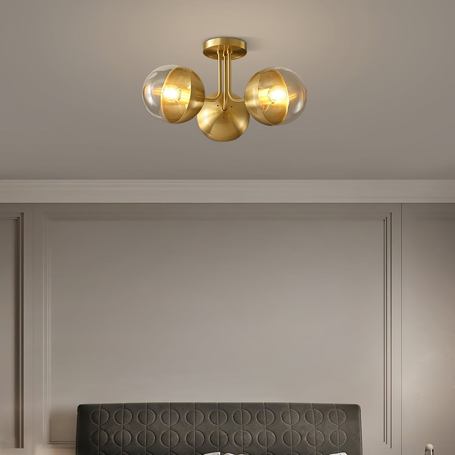 Luminaire de Plafond Luxueux | Design Industriel en Verre et Métal