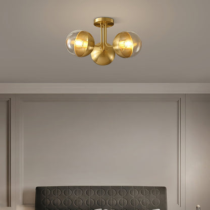 Luminaire de Plafond Luxueux | Design Industriel en Verre et Métal