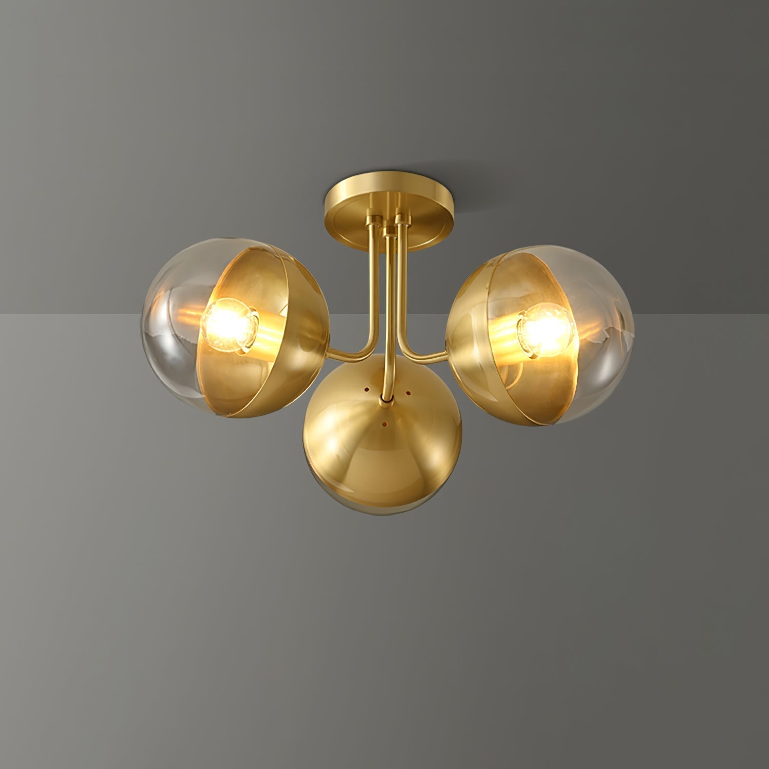 Luminaire de Plafond Luxueux | Design Industriel en Verre et Métal