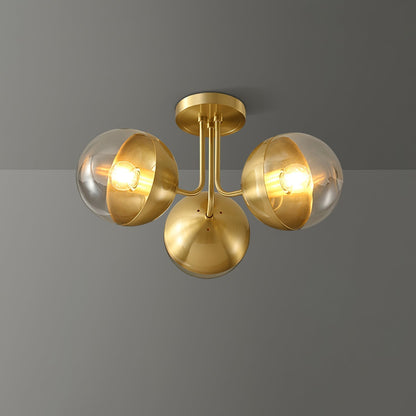 Luminaire de Plafond Luxueux | Design Industriel en Verre et Métal