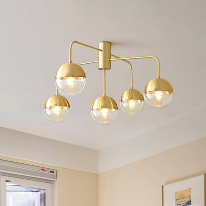 Luminaire de Plafond Luxueux | Design Industriel en Verre et Métal