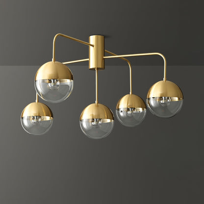 Luminaire de Plafond Luxueux | Design Industriel en Verre et Métal