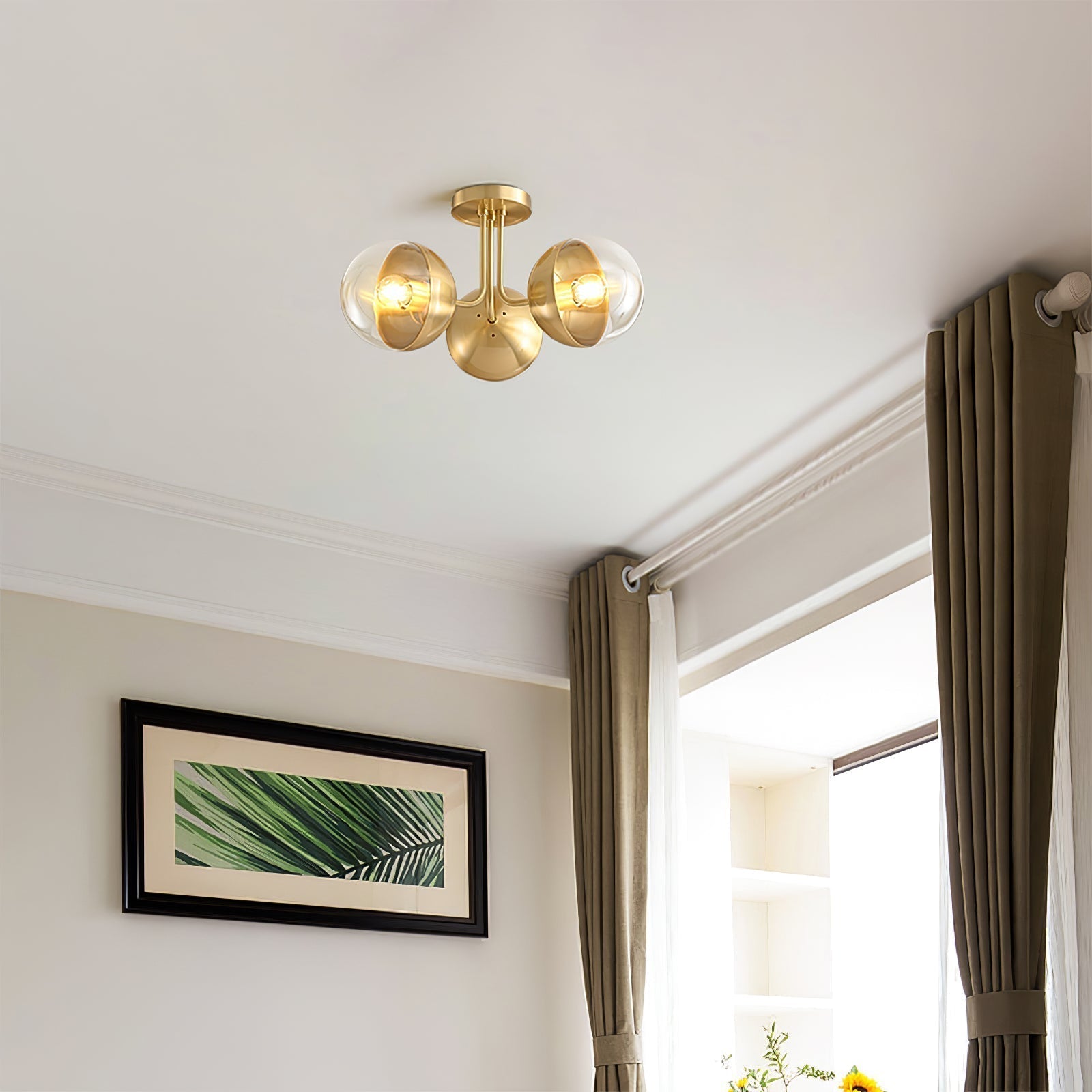 Luminaire de Plafond Luxueux | Design Industriel en Verre et Métal