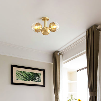 Luminaire de Plafond Luxueux | Design Industriel en Verre et Métal