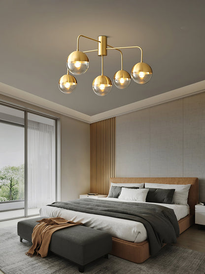 Luminaire de Plafond Luxueux | Design Industriel en Verre et Métal