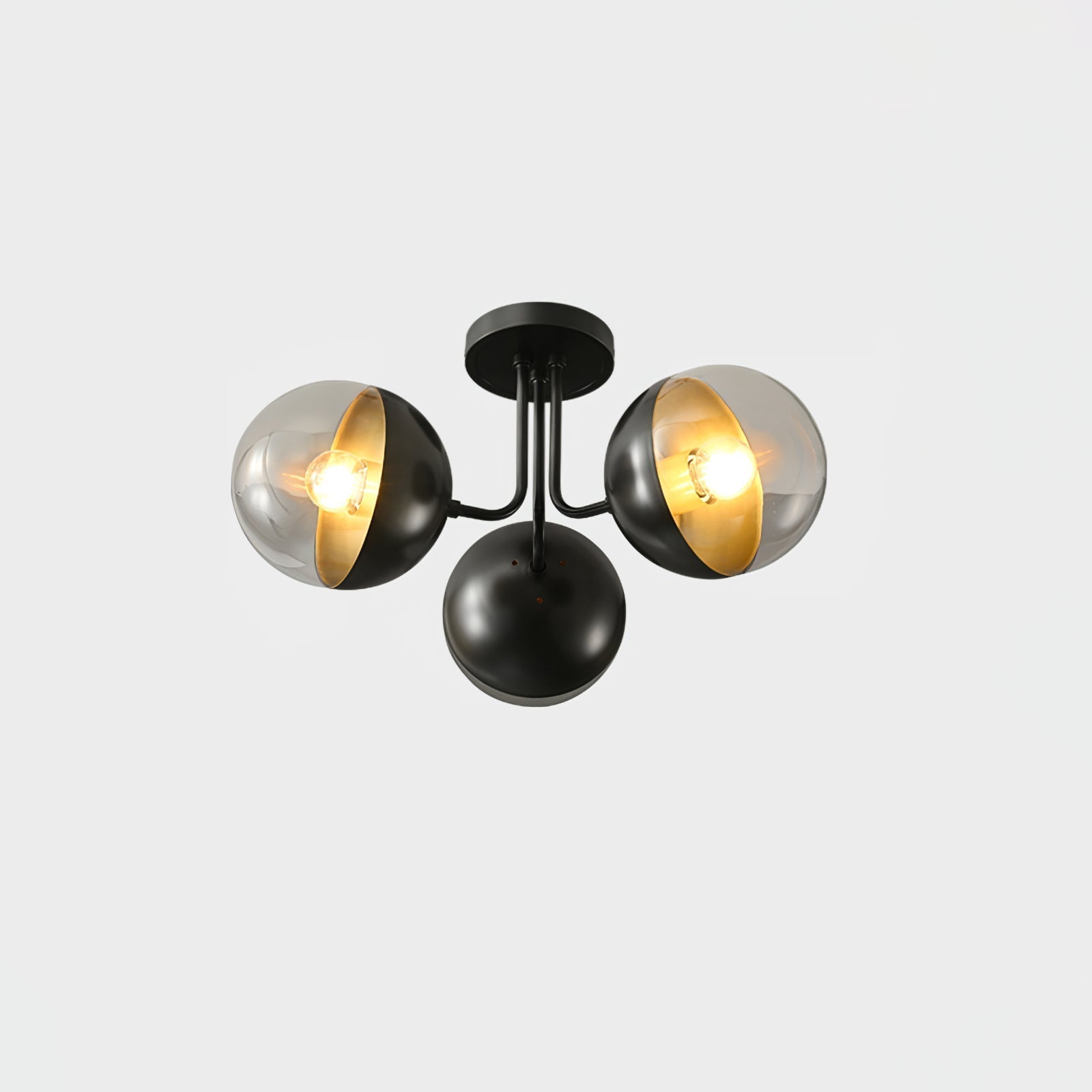 Luminaire de Plafond Luxueux | Design Industriel en Verre et Métal