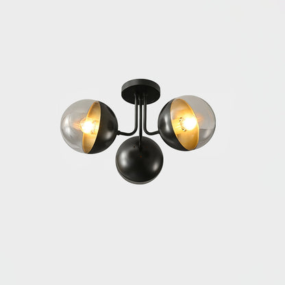 Luminaire de Plafond Luxueux | Design Industriel en Verre et Métal