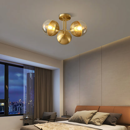Luminaire de Plafond Luxueux | Design Industriel en Verre et Métal