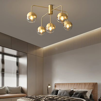 Luminaire de Plafond Luxueux | Design Industriel en Verre et Métal