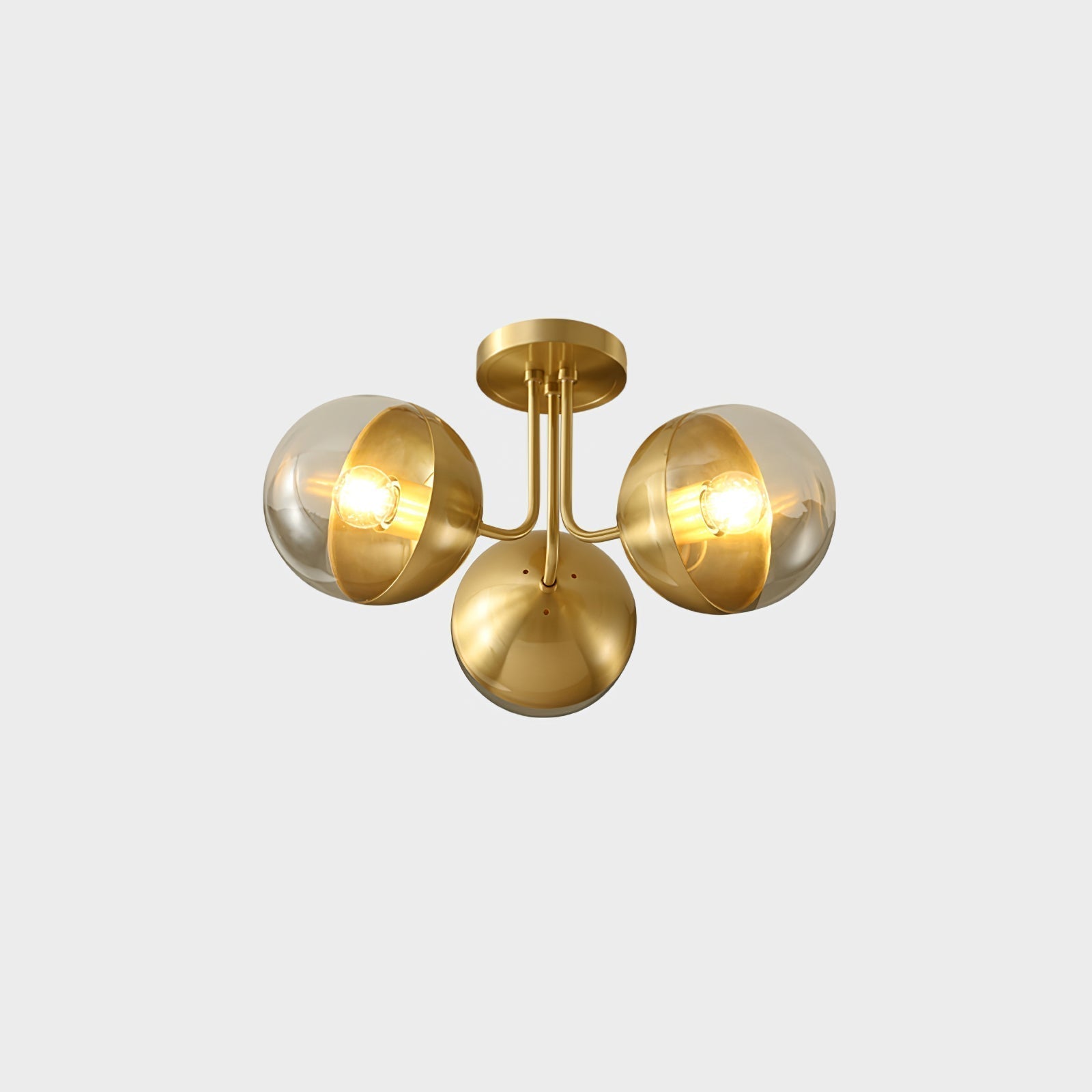 Luminaire de Plafond Luxueux | Design Industriel en Verre et Métal