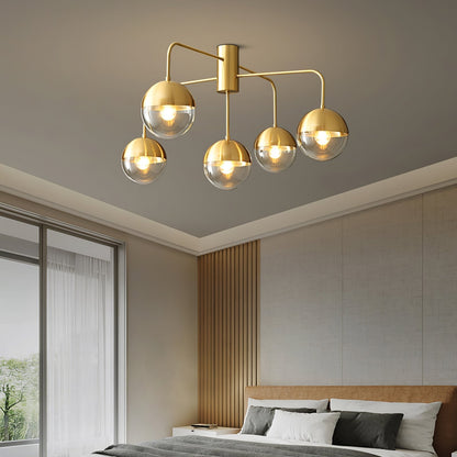 Luminaire de Plafond Luxueux | Design Industriel en Verre et Métal