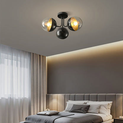 Luminaire de Plafond Luxueux | Design Industriel en Verre et Métal