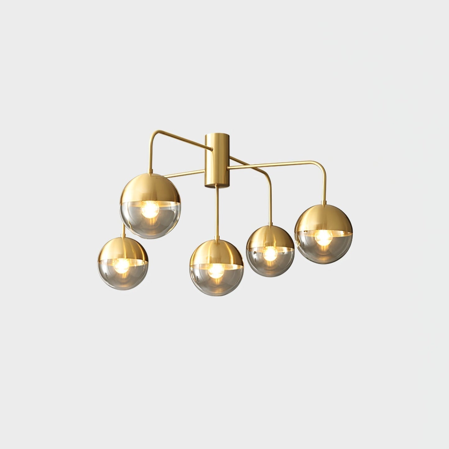 Luminaire de Plafond Luxueux | Design Industriel en Verre et Métal