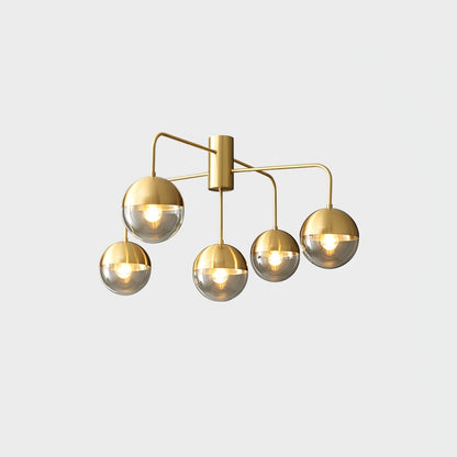 Luminaire de Plafond Luxueux | Design Industriel en Verre et Métal