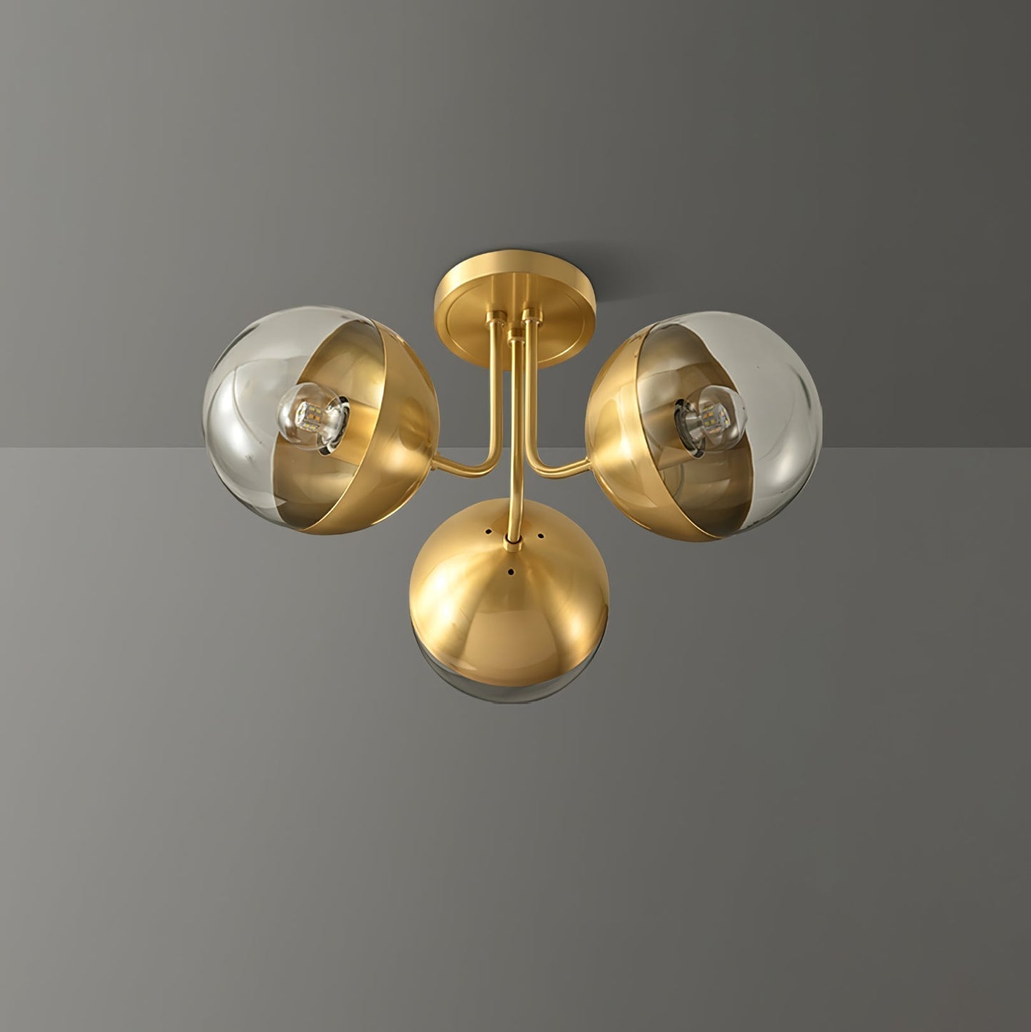 Luminaire de Plafond Luxueux | Design Industriel en Verre et Métal