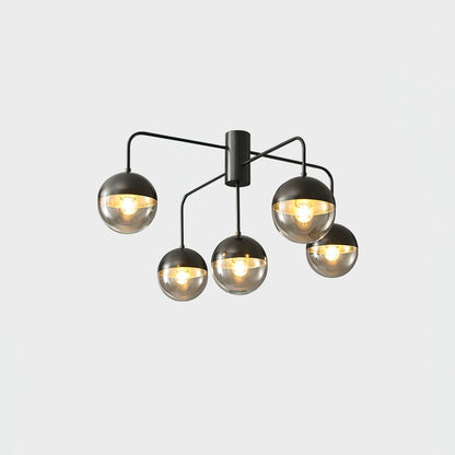 Luminaire de Plafond Luxueux | Design Industriel en Verre et Métal