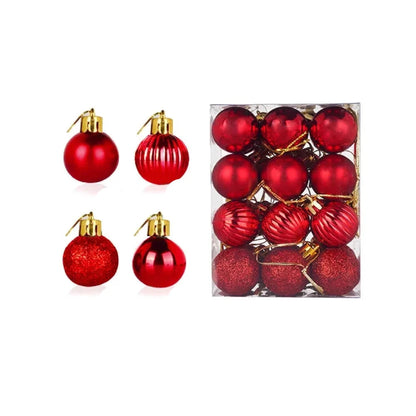 Boules de Noël Élégantes | Ensemble de 24 Ornements en Céramique