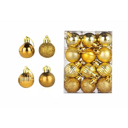 Boules de Noël Élégantes | Ensemble de 24 Ornements en Céramique