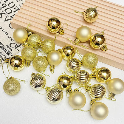 Boules de Noël Élégantes | Ensemble de 24 Ornements en Céramique