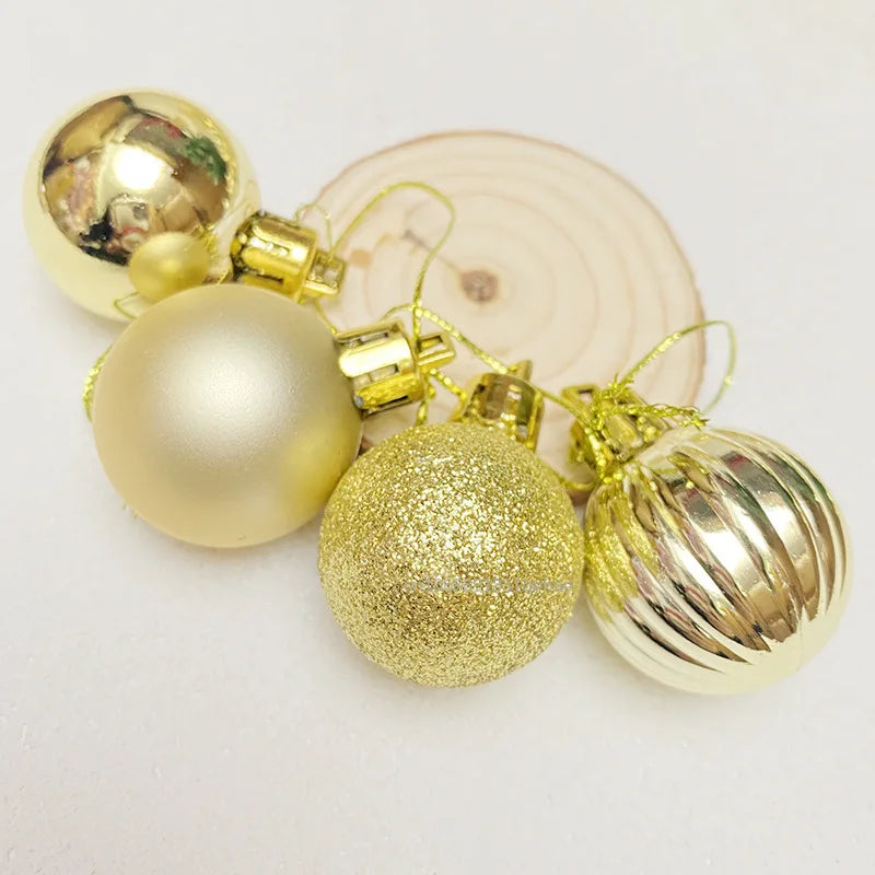 Boules de Noël Élégantes | Ensemble de 24 Ornements en Céramique