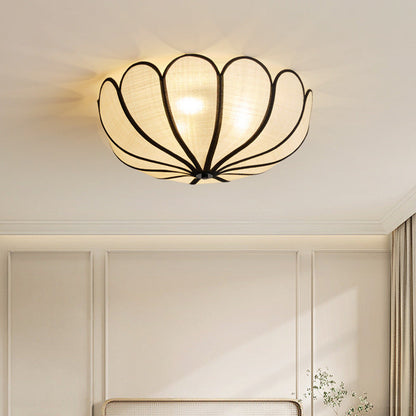 Lampe de Plafond en Rotin | Style Français avec Touche Moderne