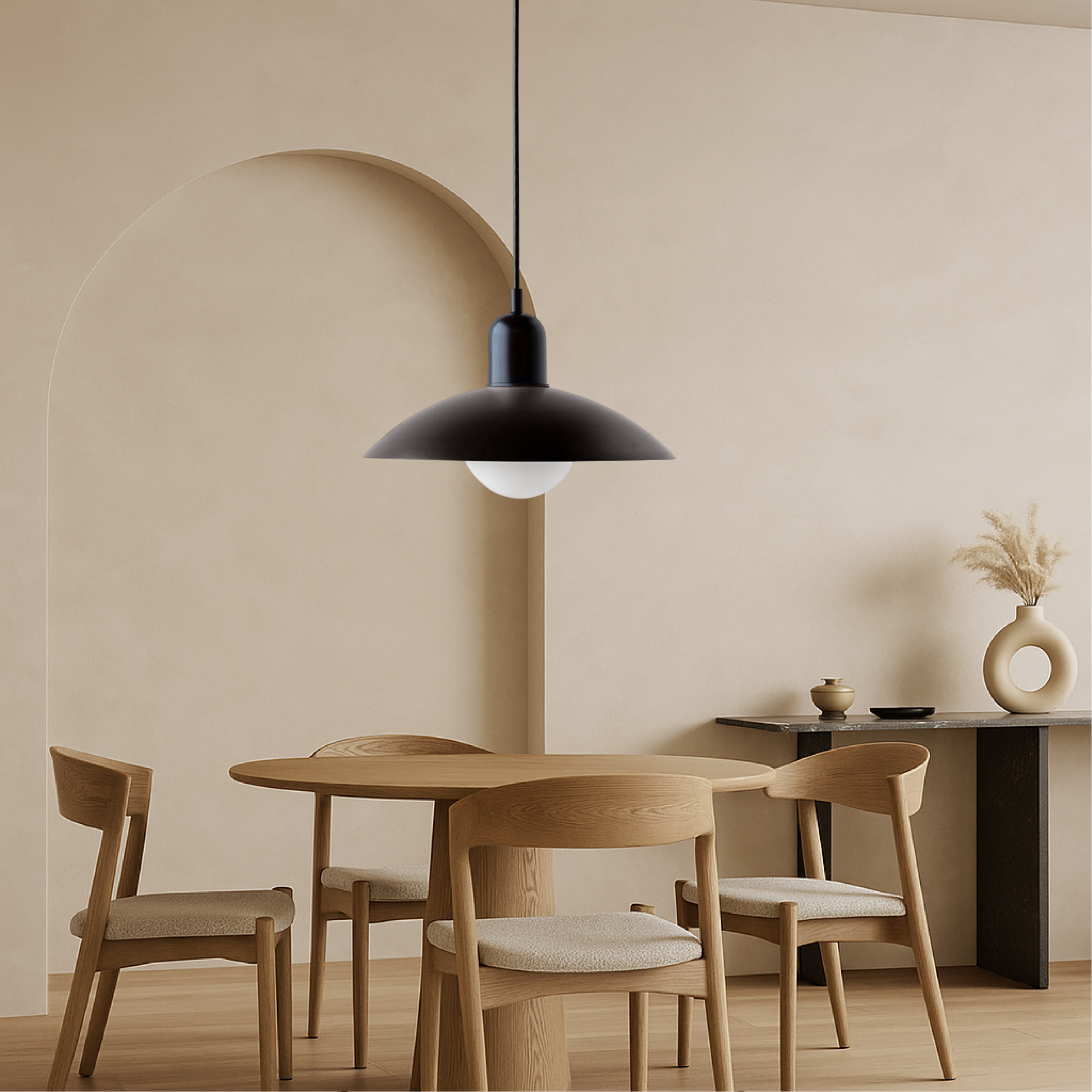 Lampe Suspendue Minimaliste | Design Scandinave et Atmosphère Chaleureuse