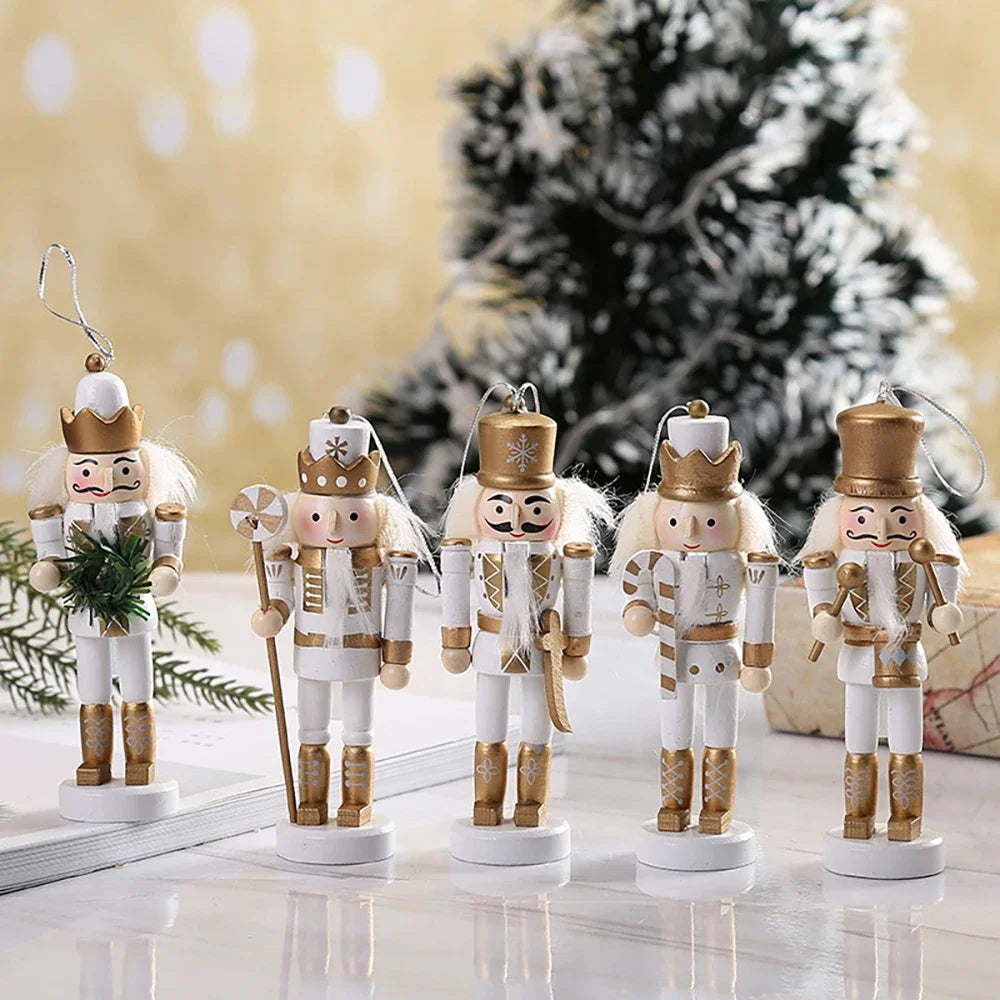 Marionnettes Casse-Noisette en Bois | Décoration Élégante pour Noël