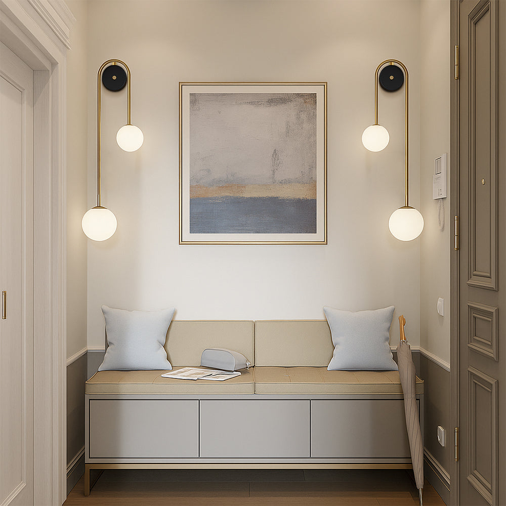 Applique Murale Contemporaine en Laiton | Design Épuré et Ambiance Chaleureuse