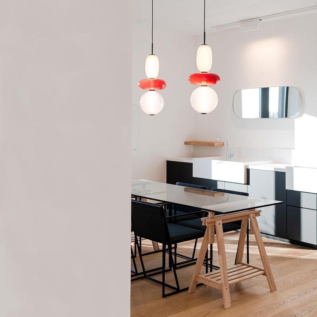 Pendentif en Verre Élégant | Brillance Transparente et Design Moderne