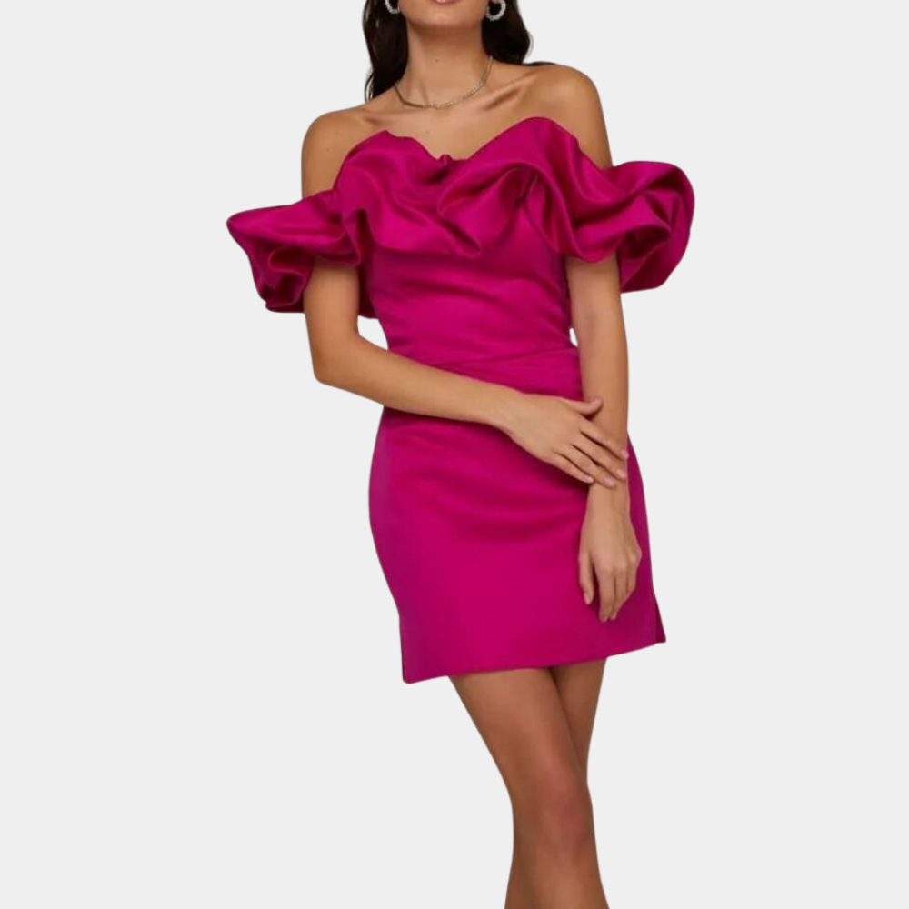 Robe Mini Élégante pour Femmes | Style Polyvalent avec Volants Chic