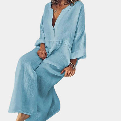 Robe Longue en Coton pour Femmes | Élégante et Confortable en Grande Taille