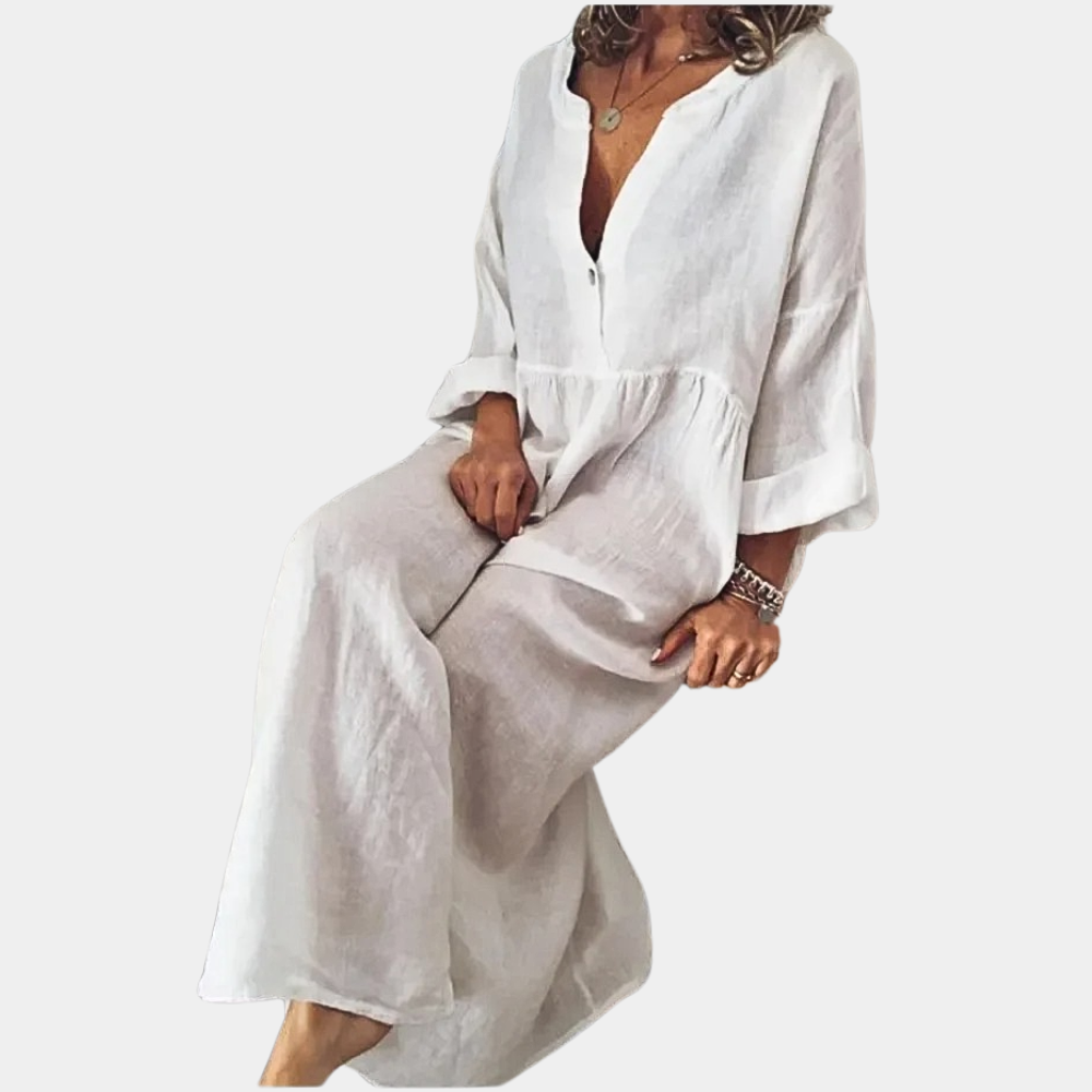 Robe Longue en Coton pour Femmes | Élégante et Confortable en Grande Taille