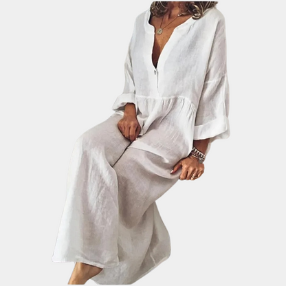 Robe Longue en Coton pour Femmes | Élégante et Confortable en Grande Taille